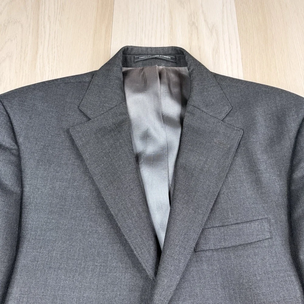 J. Press Presstige Blazer Jacket 3 Button Vitale Barberis Canonico Gray Size 40R